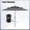 Outdoor 10 Feet Solar Umbrella with LED Lights and Adjustable Tilt for Perfect Shade
